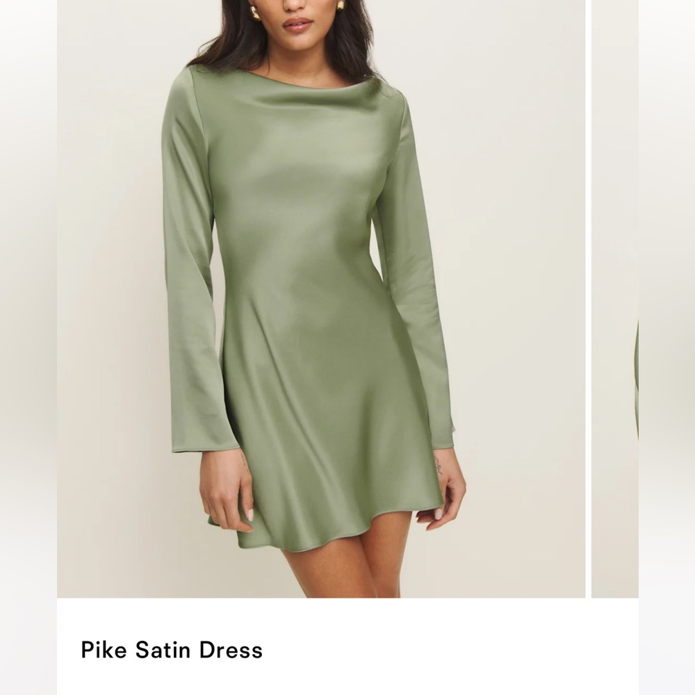Reformation Pike Satin Dress